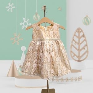 Baby Cinderella Couture Lace Flowers Dress
